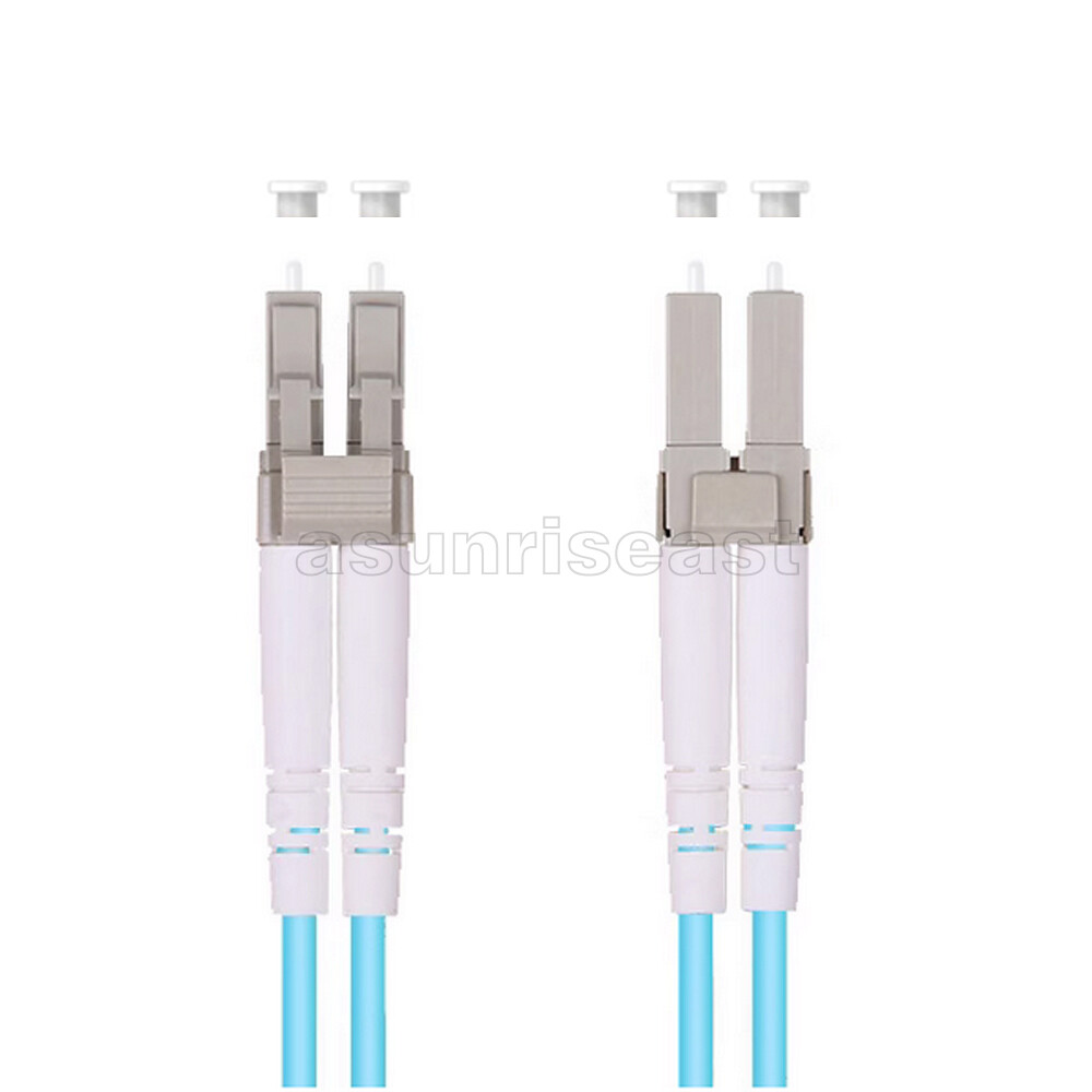 LC UPC to LC UPC 10G OM3 Multimode Duplex Fiber Optic Patch Cord Cable 1-40m lot