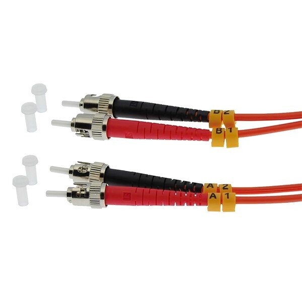 6FT 2m ST to ST Duplex Multi Mode 62.5/125 Fiber Optic Optical Patch Cable Cord