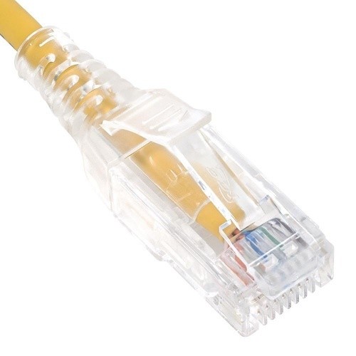 ICC Patch cord cat 6 slim clear sr 7ft yl TDICC-ICPCSH07YL Patchcords