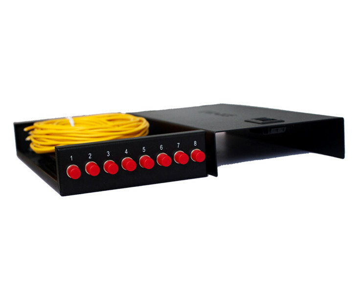8-port FC fiber optic terminal box thickened 1.0MM full flange + pigtail