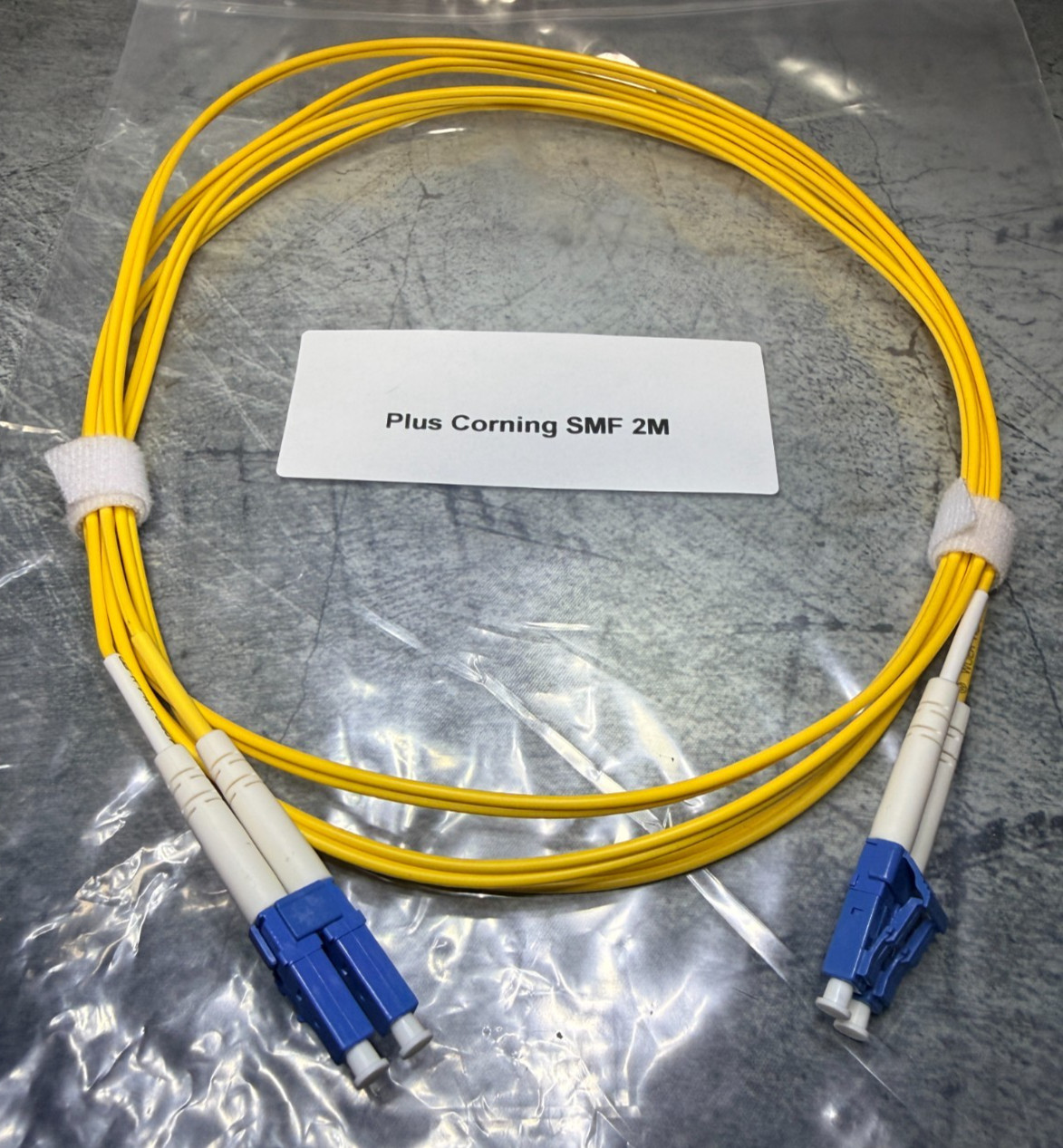 LC-LC Duplex Single Mode Fiber Patch Cable 2M 9/125 OS2 OFNR FT4 Data Center