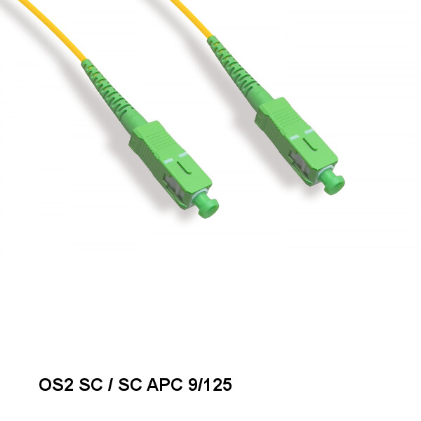 [Lot10] 7 M SC/SC APC OS2 9 /125 Simplex Single-Mode Fiber Optic Cable OFNR