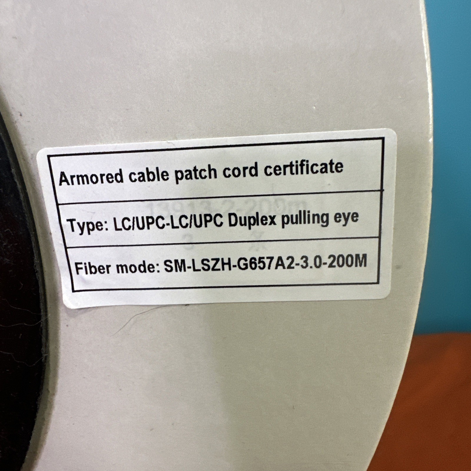 200M/656Ft Uniboot LC to LC Outdoor Armored Fiber Patch Cable with Pulling Eye