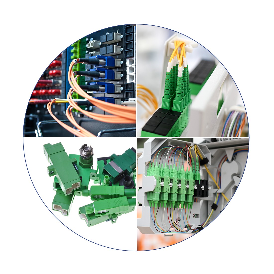 Fibre Optical Connector Square ST Bare Fiber Optic Adapter