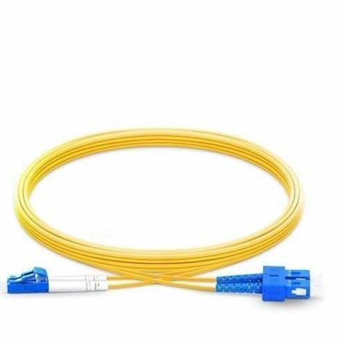 0.5M LC UPC to SC UPC Duplex 2.0mm PVC(OFNR) 9/125 Single Mode Fiber Cable- 8342
