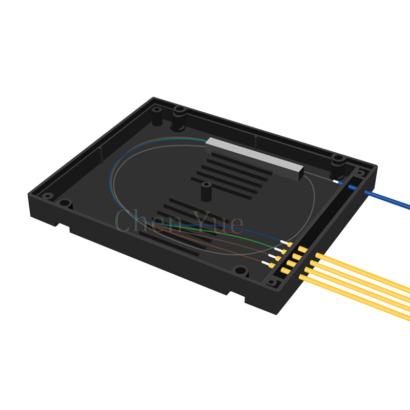 Fiber optic splitter 1/4 FC APC Cassette PLC 1×4 optical splitter ABS box CATV