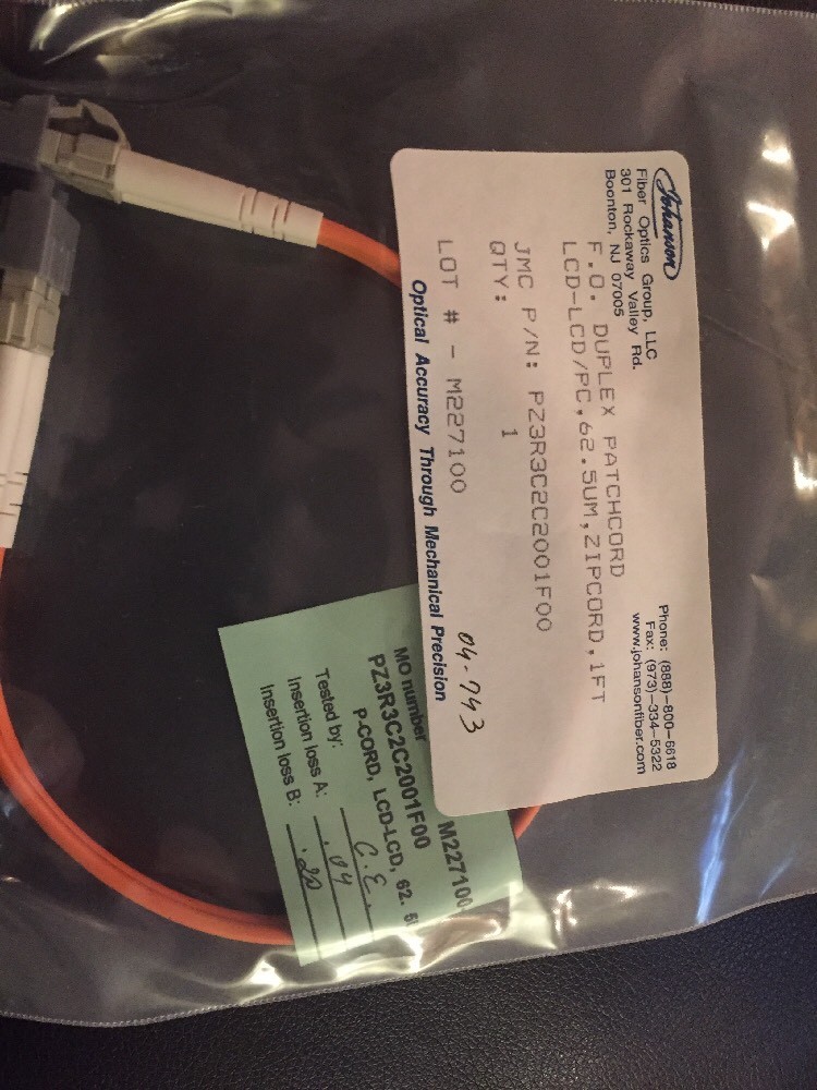 Lot Of 12 Duplex Patch Cord Fiber 1 Ft T8