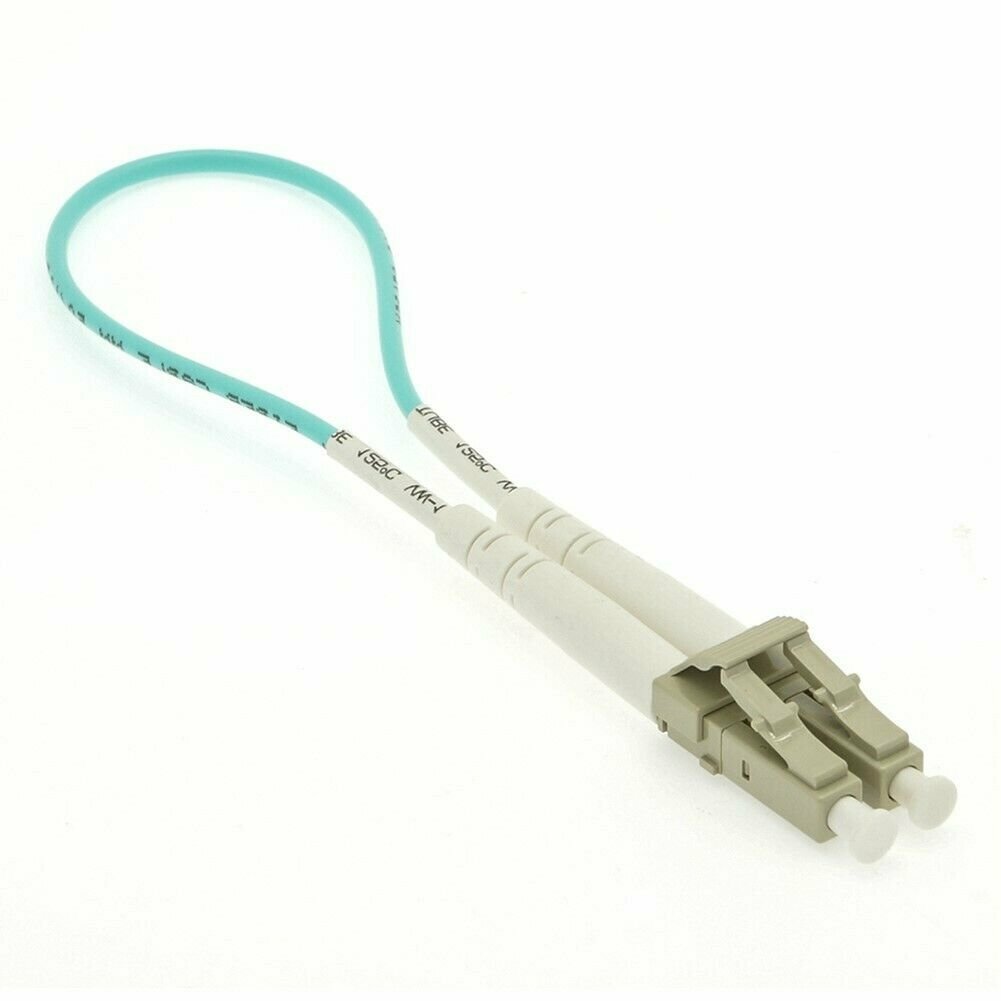 LC OM3 Multi Mode 50/125 Fiber Optic Optical Loopback Tester Cable Cord Aqua