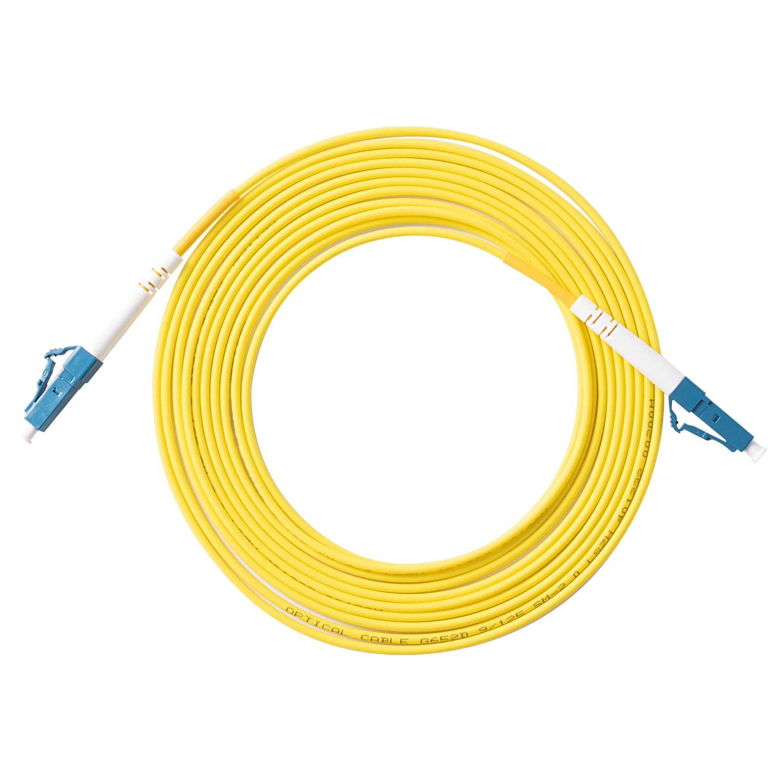 5 PCS OS2 LC To LC Fiber Patch Cable 10GB 9/125 SM Simplex LSZH Yellow 2M