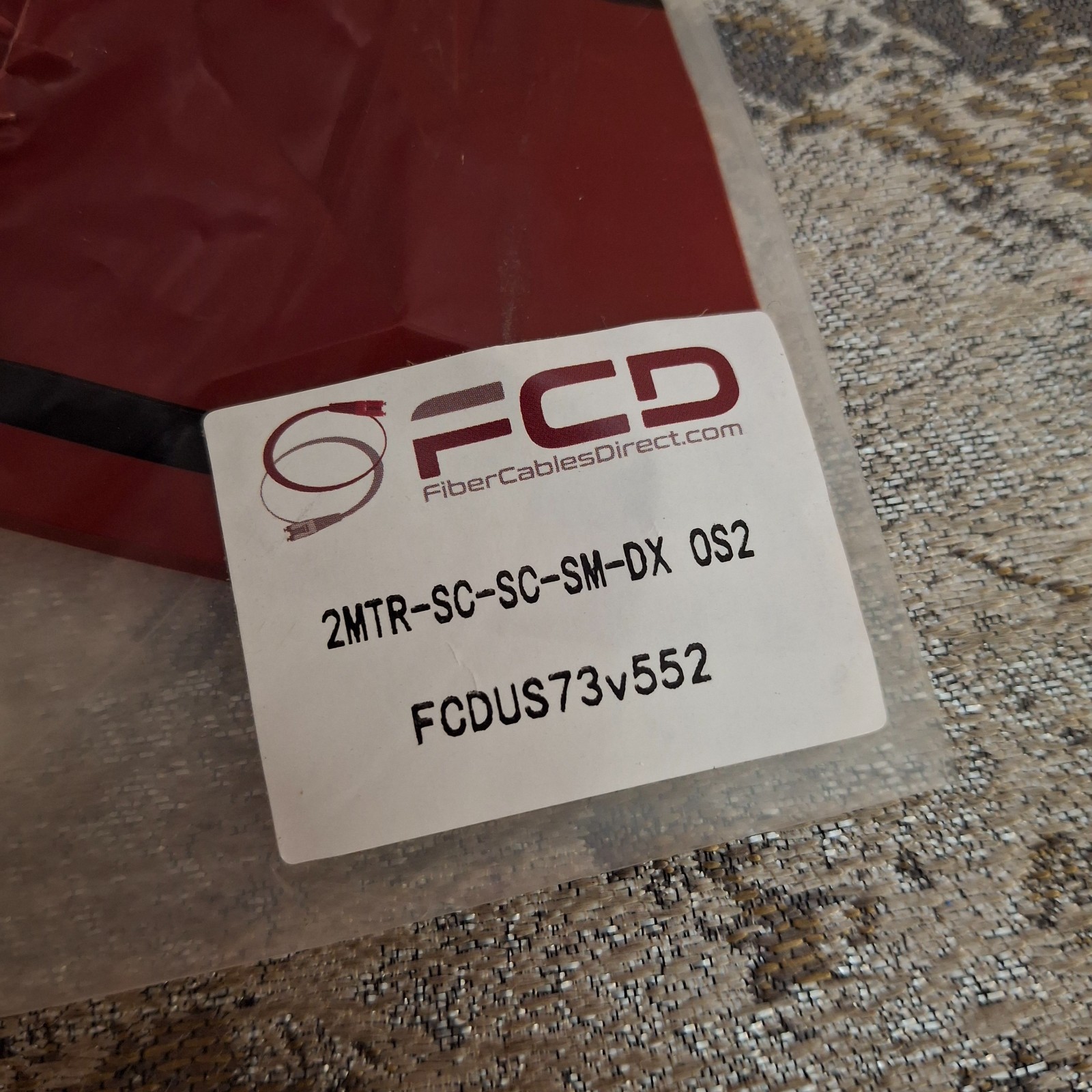 FCD Fiber Optic Patch Cable 2M OS2 SC to SC Duplex 9/125 SingleMode Jumper
