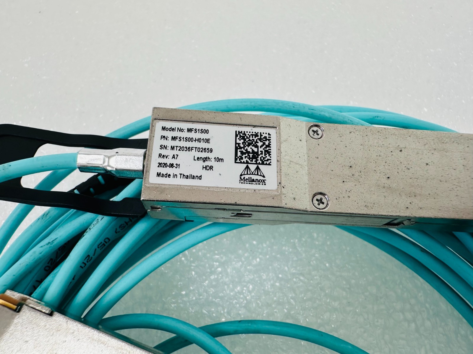 USED MFS1S00-H010E Mellanox® MFS1S00 QSFP56 Fiber Optic Ntwrk Cable IB HDR 10m🚚