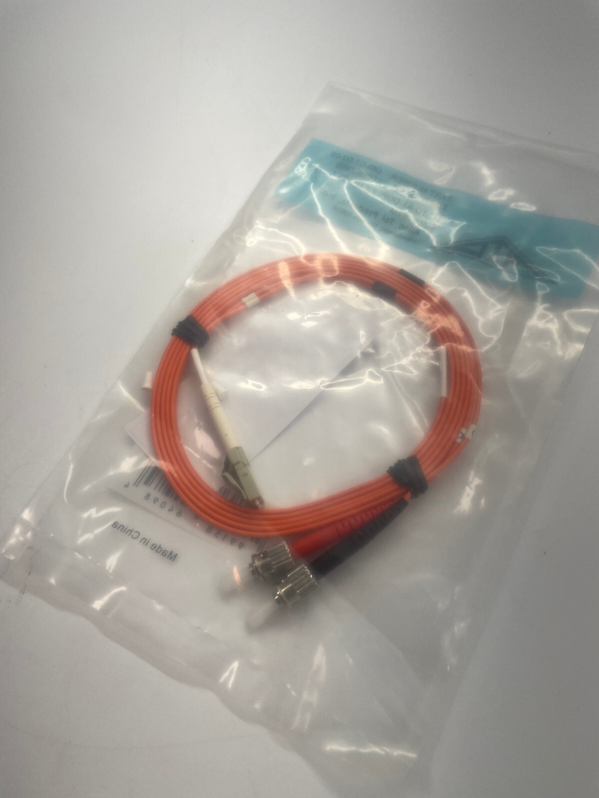 Allen Tel GBLCT-D2-02 Fiber Optic Patch Cord Multimode OM1 Duplex LC to ST 2 M