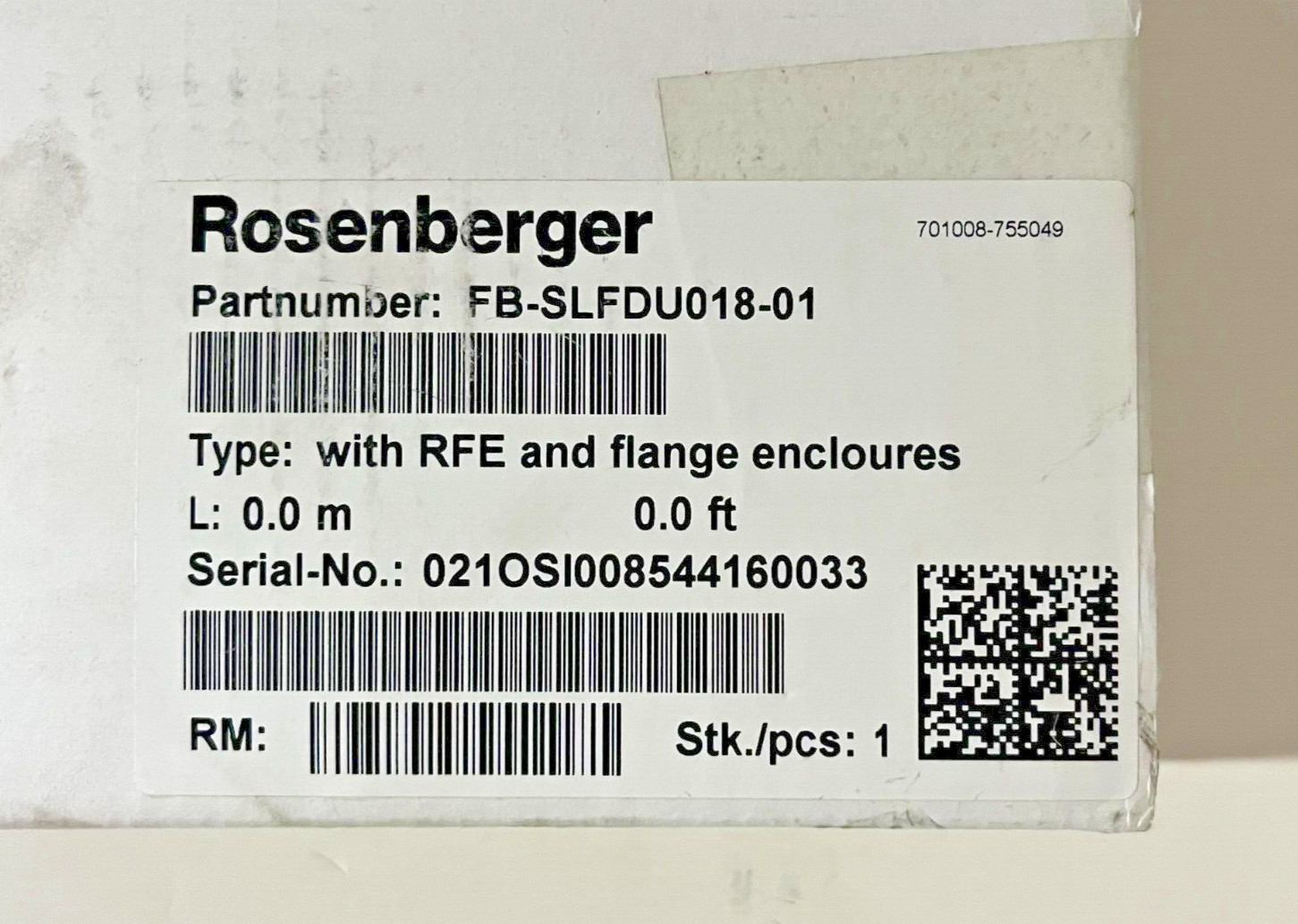 Rosenberger FB-SLFDU018-01 Coupling Kit – New in Box