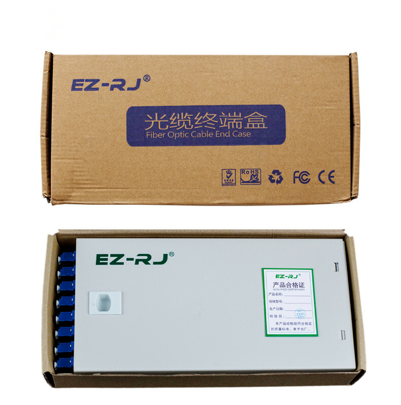 8-port LC fiber optic terminal box thickened 1.0MM full flange + pigtail box