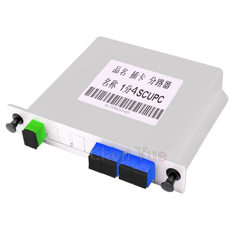 1X4 SC Optical Fiber Splitter Cassette Box Single Mode PLC Fiber Optic Splitter