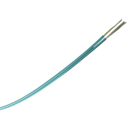 CableWholesale 3.0mm Duplex OM3 50/125 Aqua Riser Fiber Optic Cable 1000ft