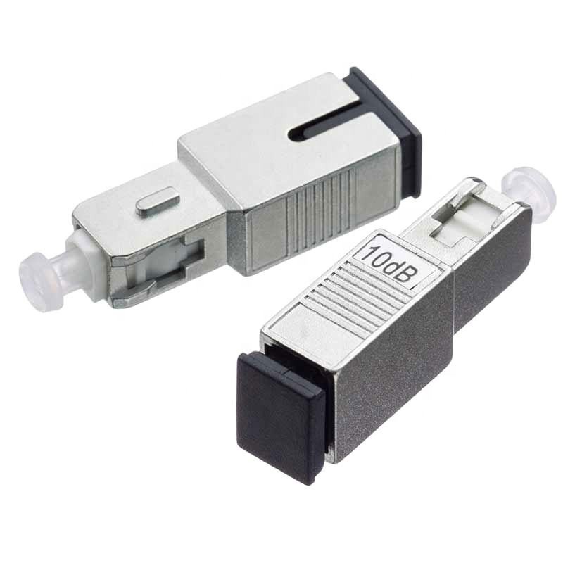 2pcs 0~30dB SC/UPC Simplex Fiber Optic Attenuator Metal Male to Female Adapter