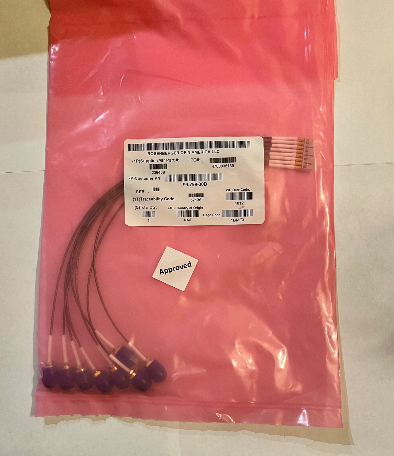 rosenberger L99-813-30D control cable