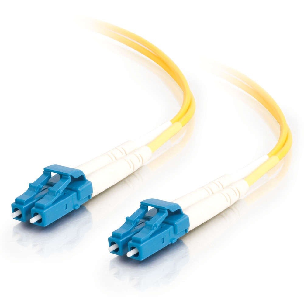 15m LC-LC Duplex 9/125 OS2 Singlemode Fiber Cable Yellow Optic OFNR 50FT