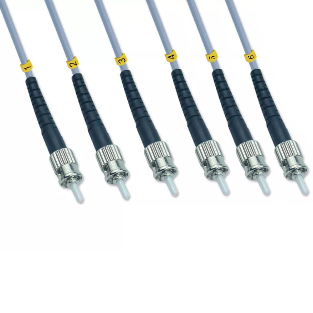 150M Armored Fiber Cable ST-ST UPC Multi- Mode 6 Strand Fiber Optical Patch Cord