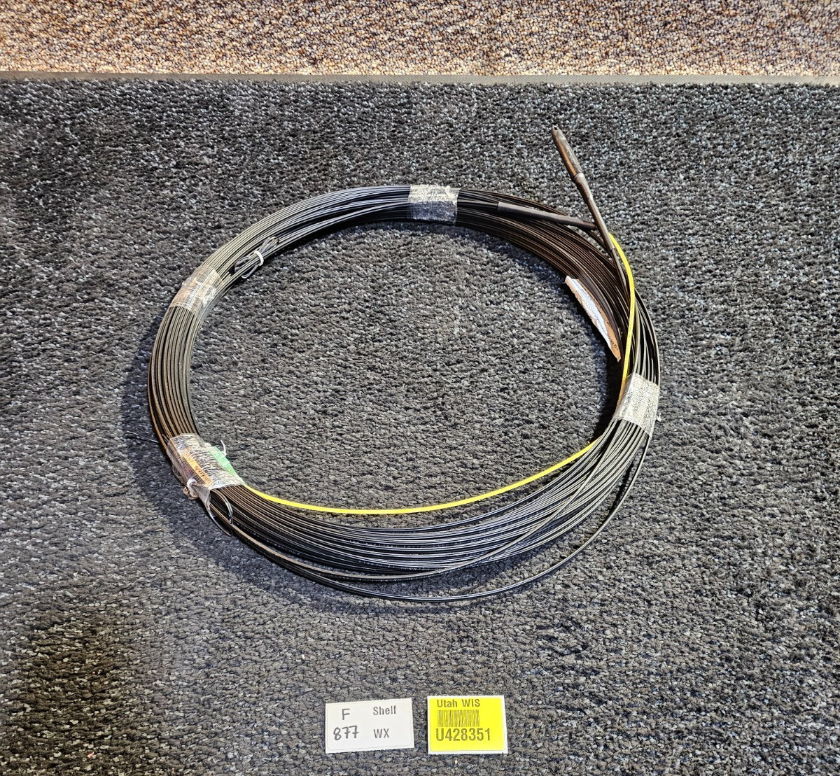 Corning D34401EB1R3150F 150-FEET FLAT FIBER OPTIC DROP CABLE, BLACK