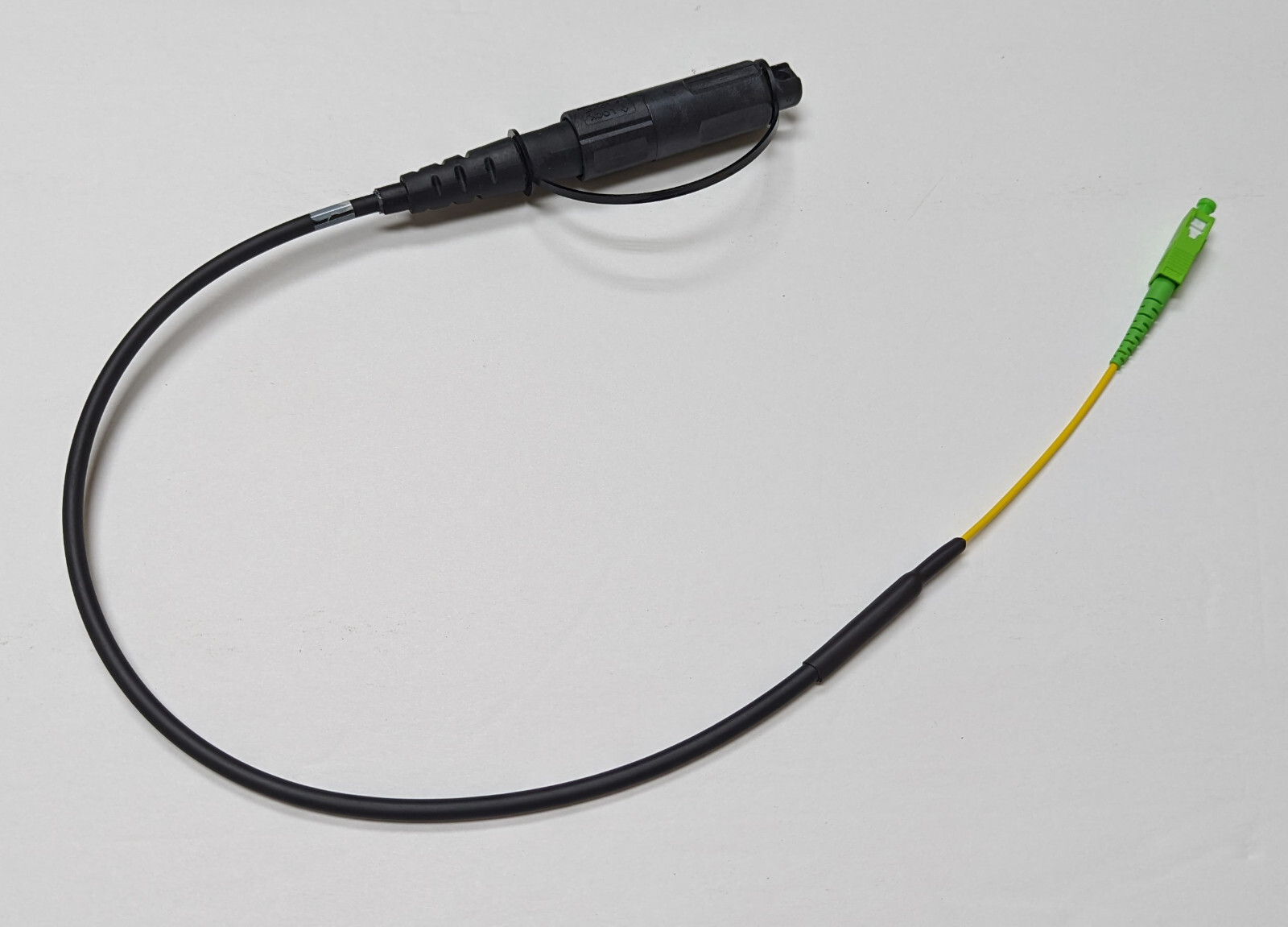 TWO – OptiTap Hardened Male Connector to SC/APC Test Jumper Singlemode 2 feet