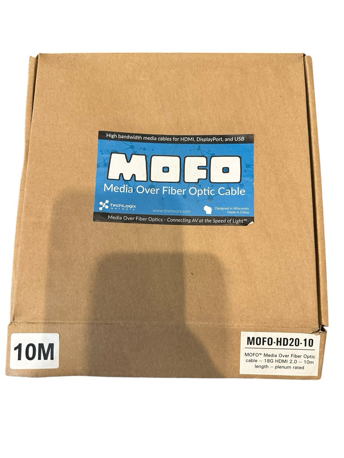 TechLogix Networx MOFO-HD20-10 Media Over Fiber Optic HDMI 2.0 Cable 10M 33ft