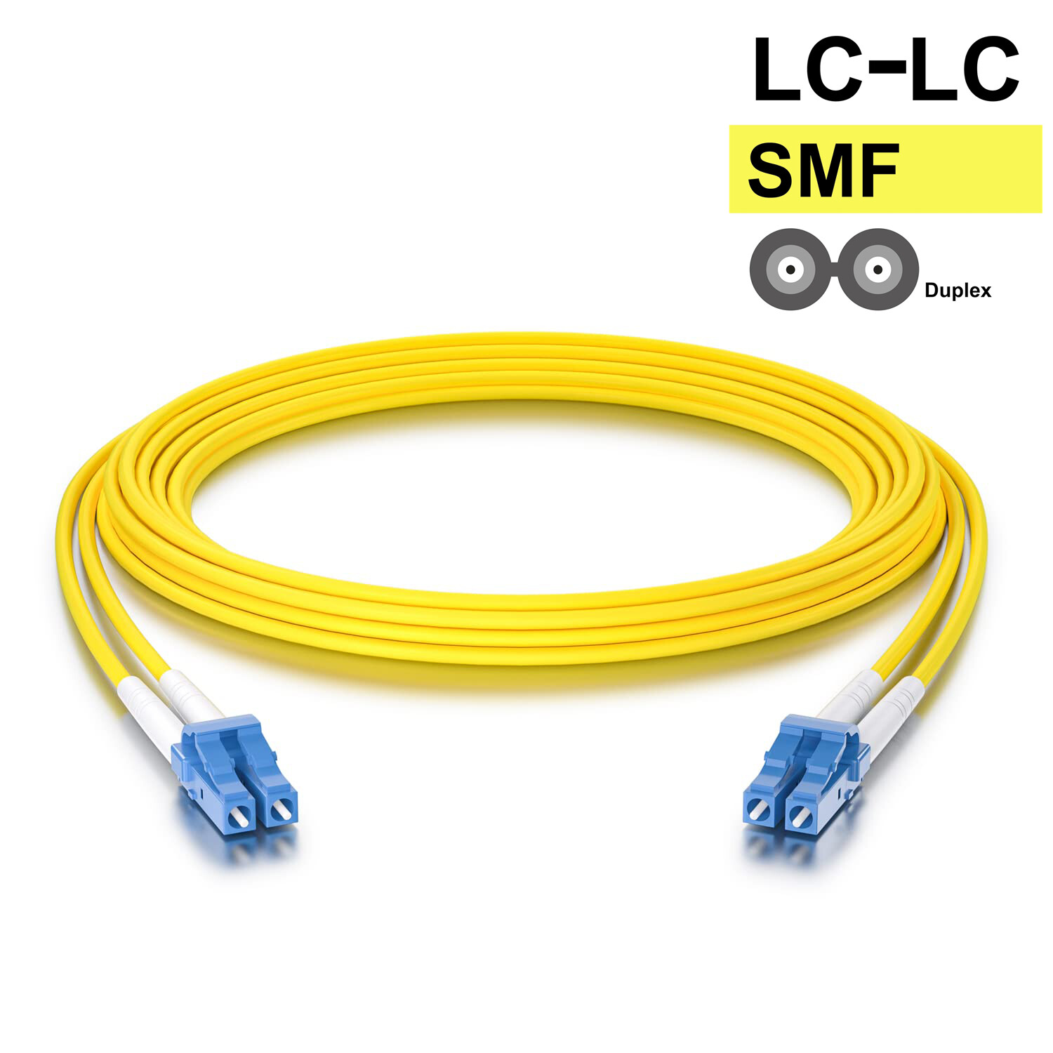 OM3 OM4 OM5 OS2 LC to LC Fiber Optic Patch Cable, Duplex LC MMF SMF Cable 1-40m