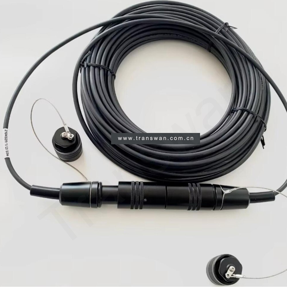 32.8FT 4 Cores Tactical Fiber Optic Assemblies TFOCA Compatible M83526 Connector
