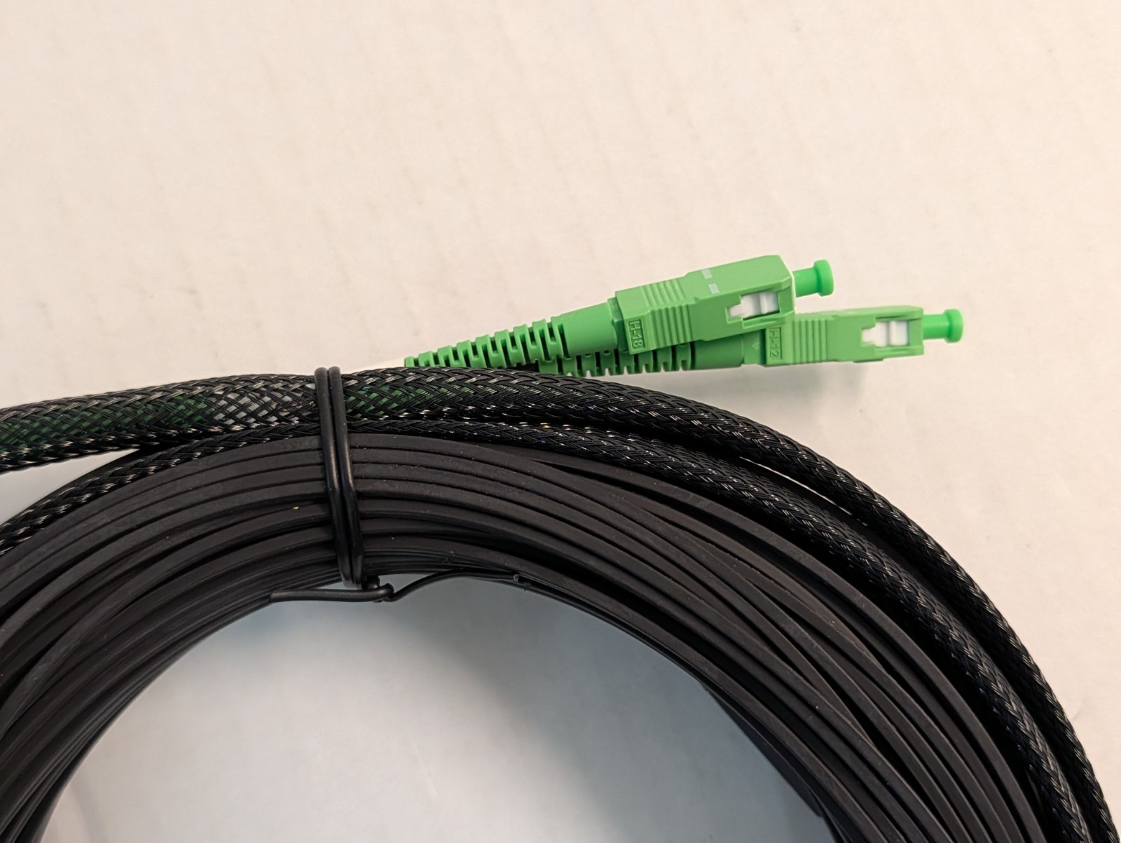 100ft Ruggedized Fiber Optic Drop Cable SC/APC to SC/APC – SMF – HWMirco-2SCAPC