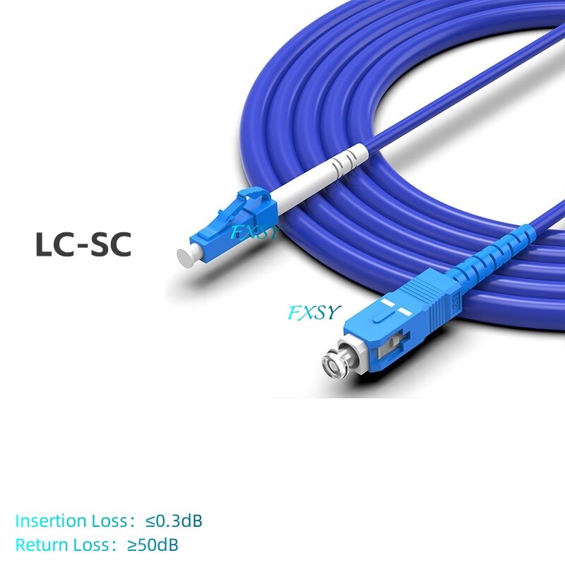 1m 2m 3m 5m 10m 15m SC/UPC to LC/UPC SM OS2 Armored Fiber Optic Patch Cord