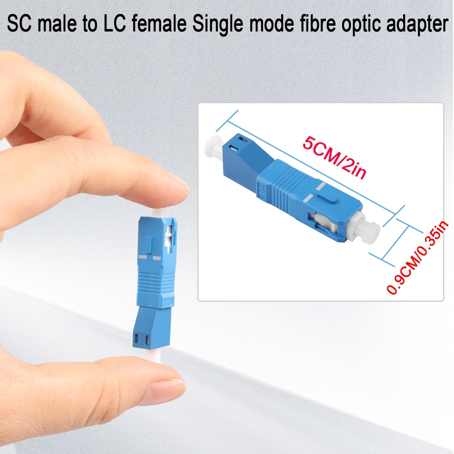 SC Male To LC Female Singlemode Adapter SM 9/125m SC/UPC To LC/UPC Hybrid