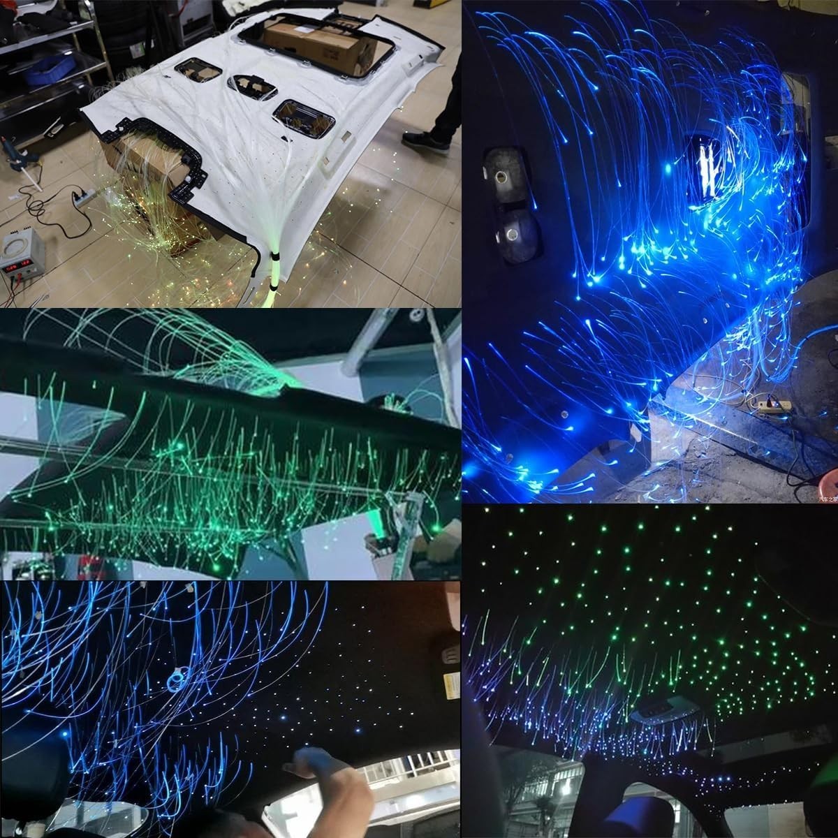 Fiber Optic Light End Glow Cable 200pcs ะค0.03in0.75mm 6.5ft/2m Pmma Plastic C