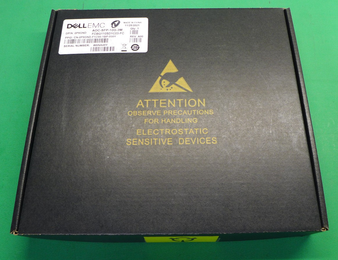 NEW Dell SFP+ 10G Active Optical Fiber Cable 3M AOC-SFP-10G-3M P9GND