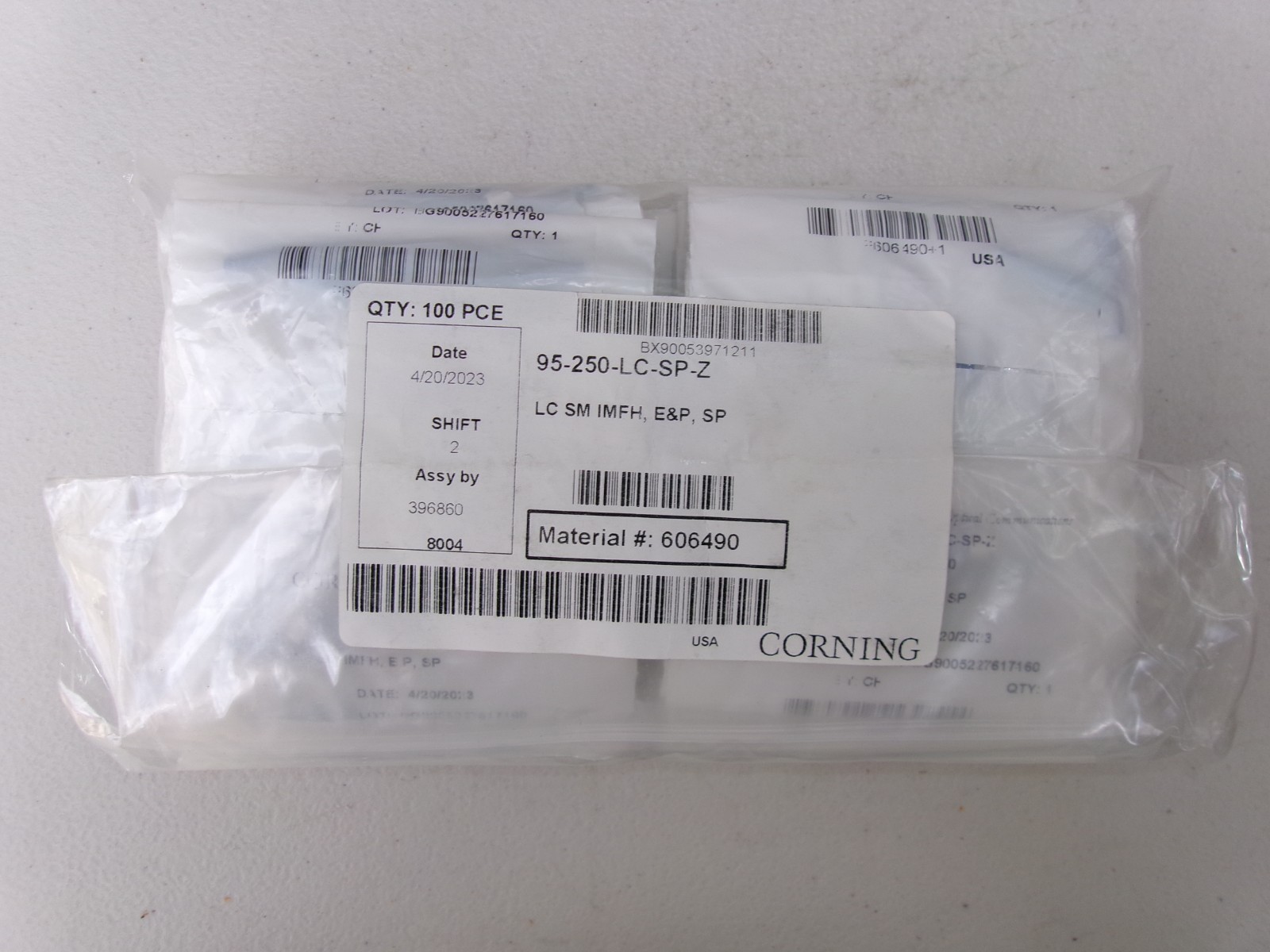 Corning 95-250-LC-SP-Z Heat Cure LC Single Mode Connectors (100)