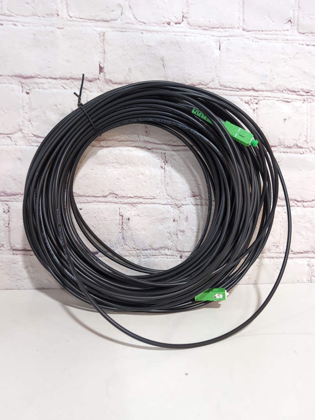 TiniFiber 30m 100ft Armored Fiber Optic Cable OS2 Single Mode SC/APC SC/APC