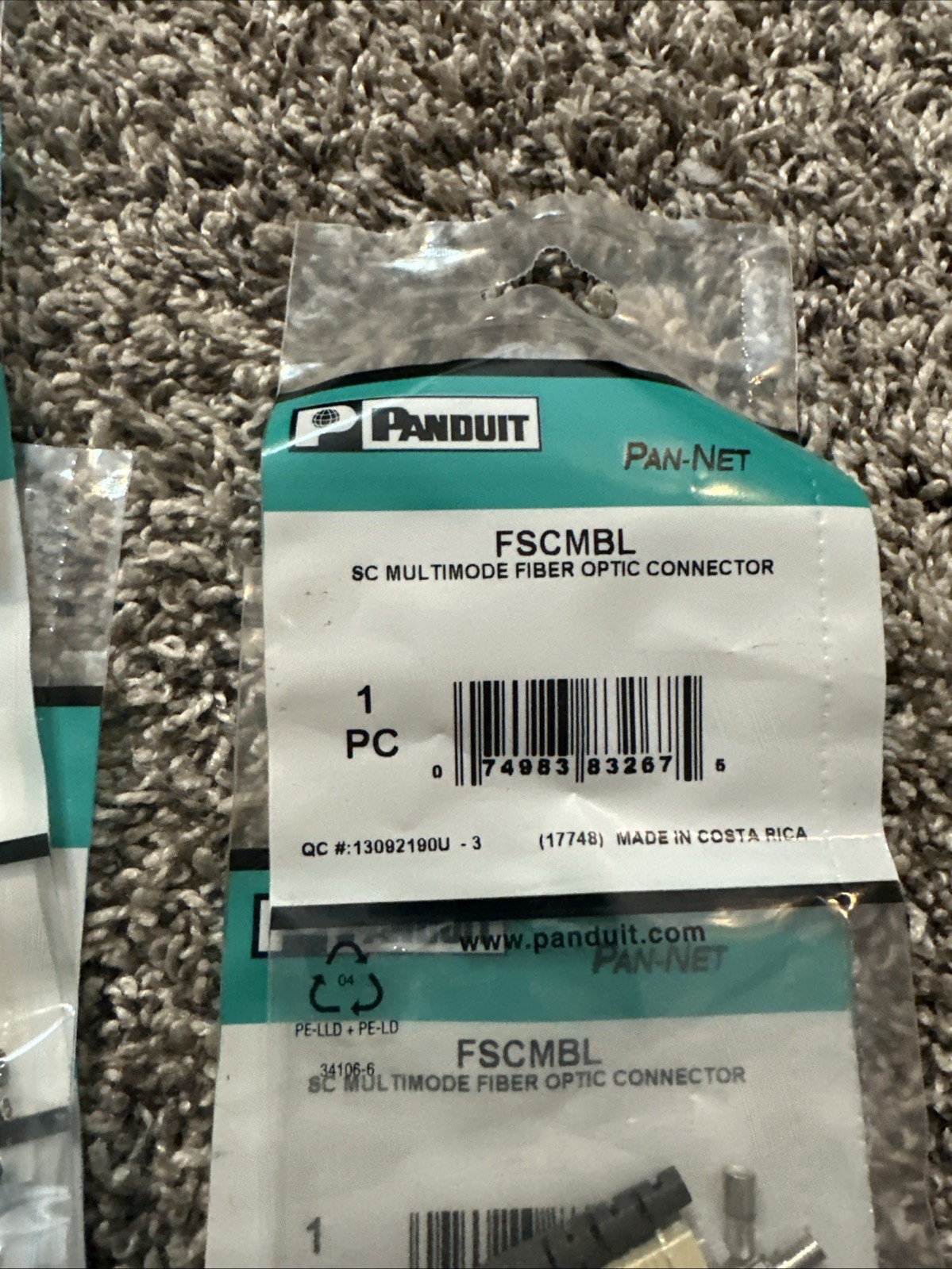 NIP PANDUIT FSCMBL SC MM MULTIMODE CONNECTOR FIBER