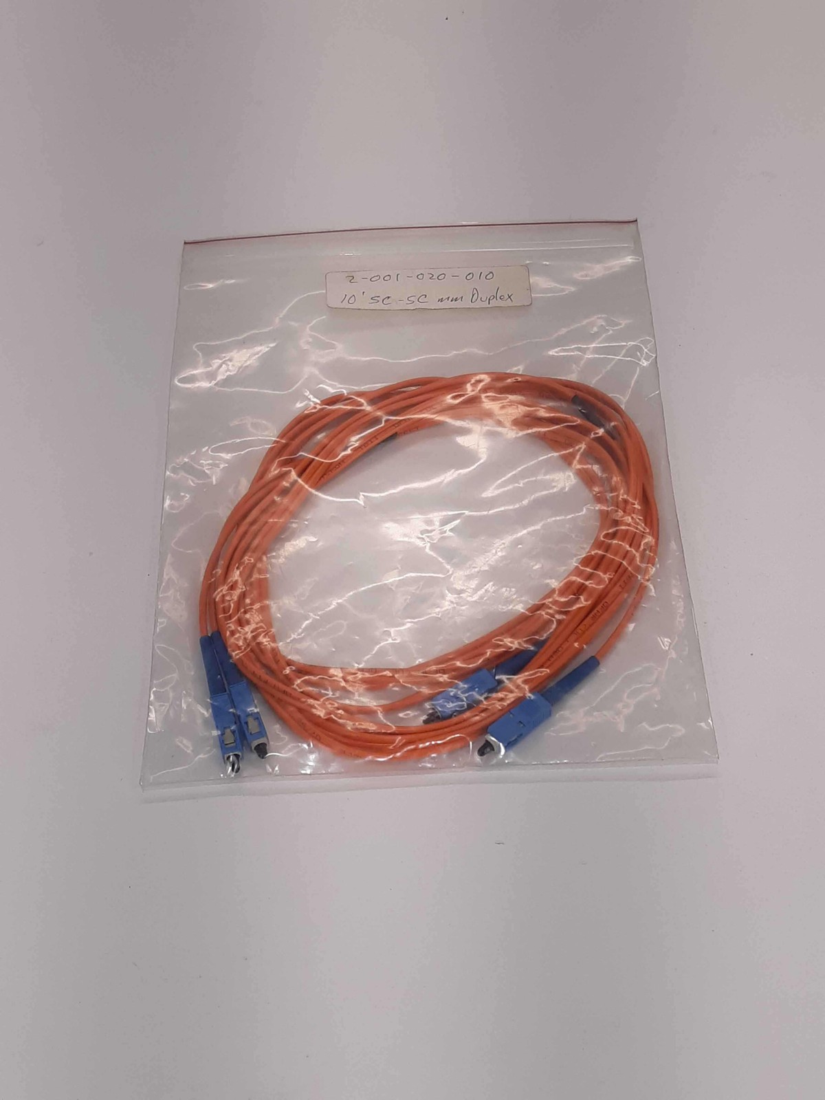 Unknown 2-001-020-010 SC-SC Fiber Patch Cord Jumper Cable, Duplex 10M