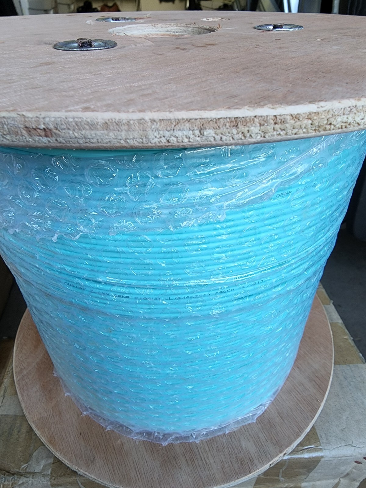 1000ft OM3, Duplex 3.0mm OFNP Flat Indoor Cable – Aqua