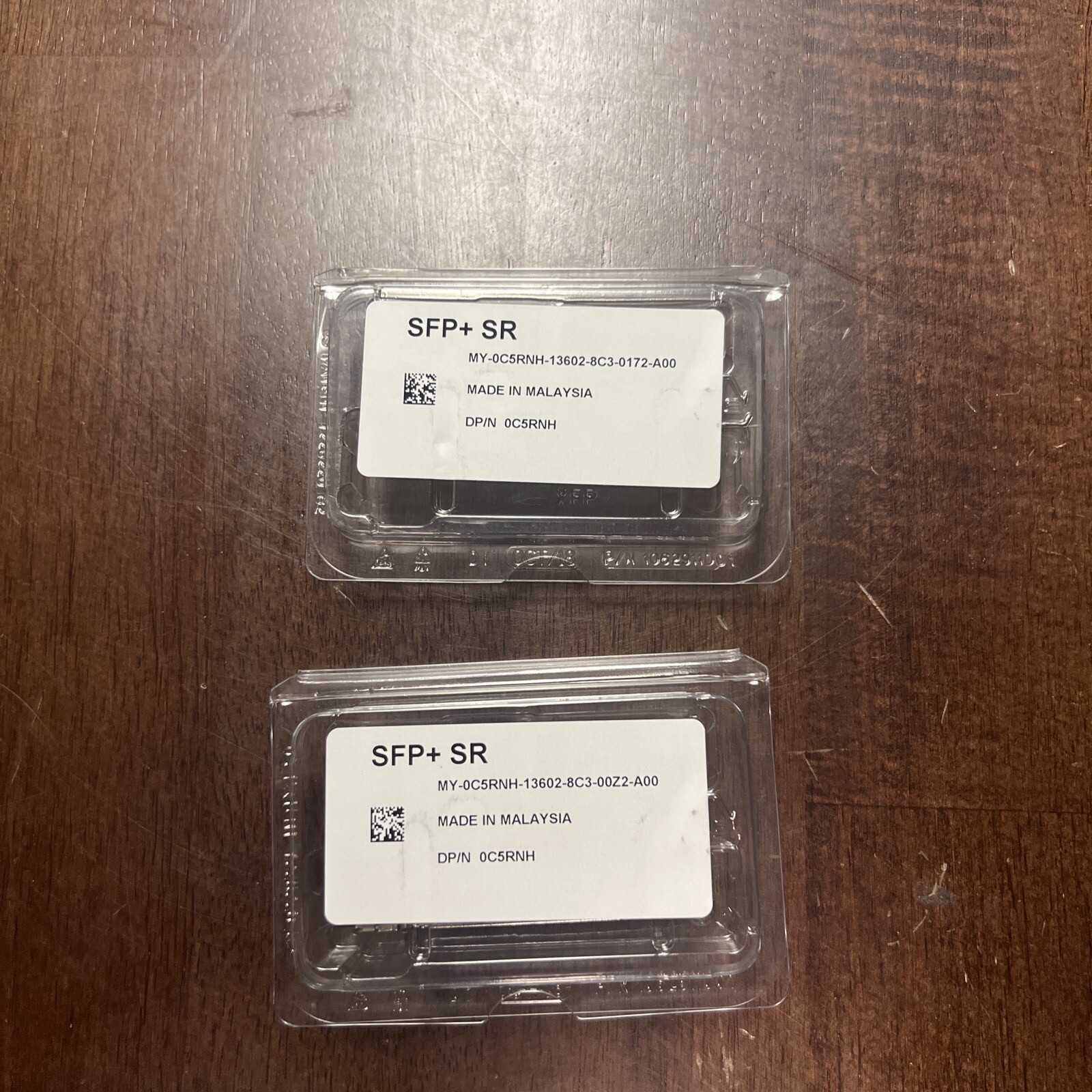 Lot of 2 Genuine Dell 10GBASE SFP+SR Optical Transceiver 0C5RNH FTLX8574D3BCL-DL