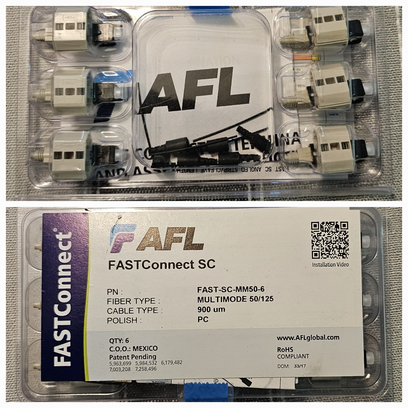 CS001201 AFL FAST fiber connector tool kit with fujikura CT-08 cleaver