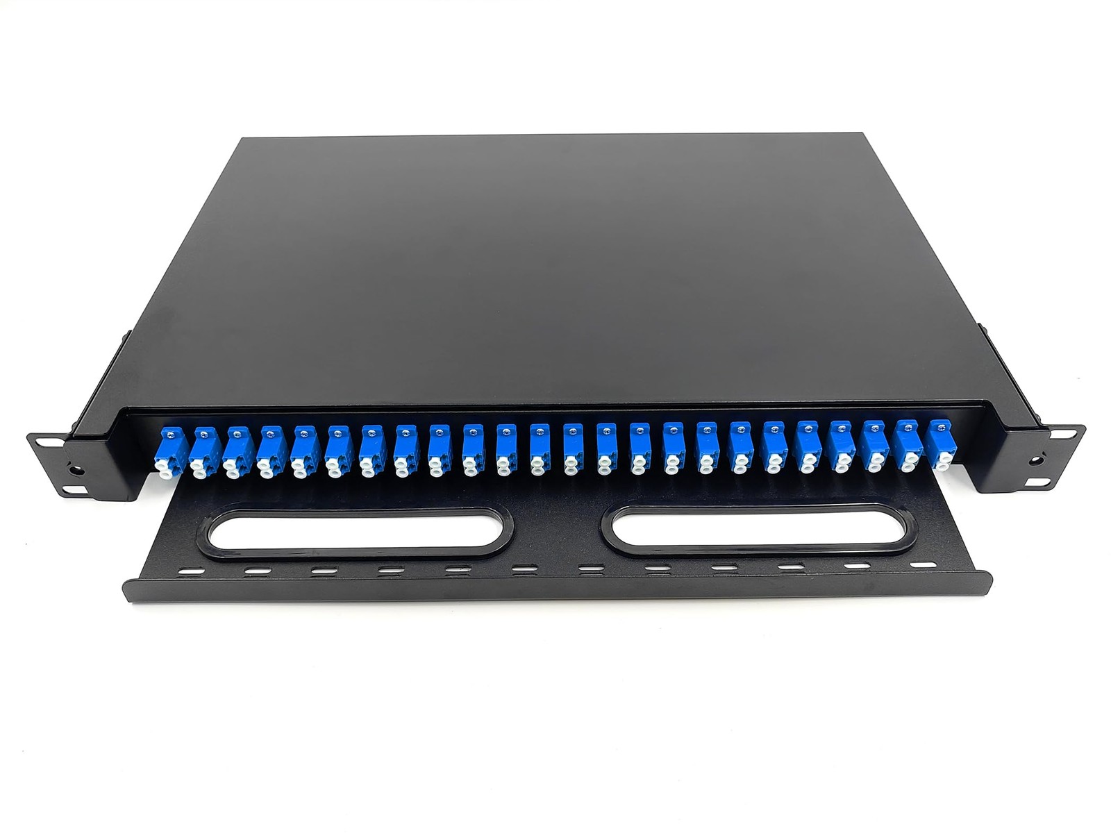 LC-SM 24 Duplex 48 Port Rack Mount Enclosure Box with Splice Trays (Drawer Ty…