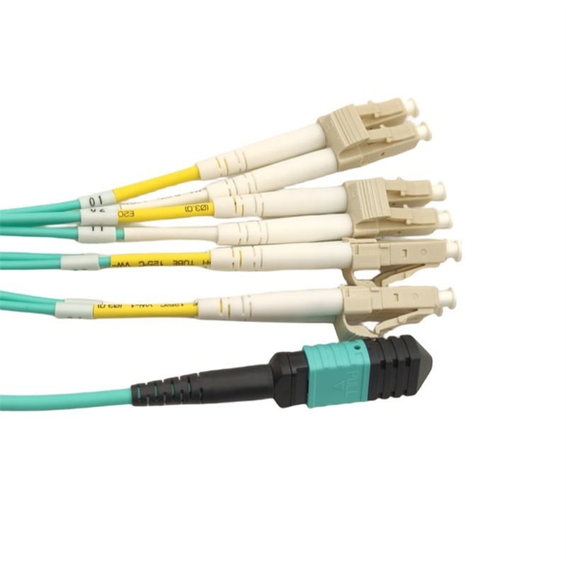 8 Core OM3 Fiber Cable MPO Female/Male-LC Fiber Cable MPO LC Fan-out Patch Cord
