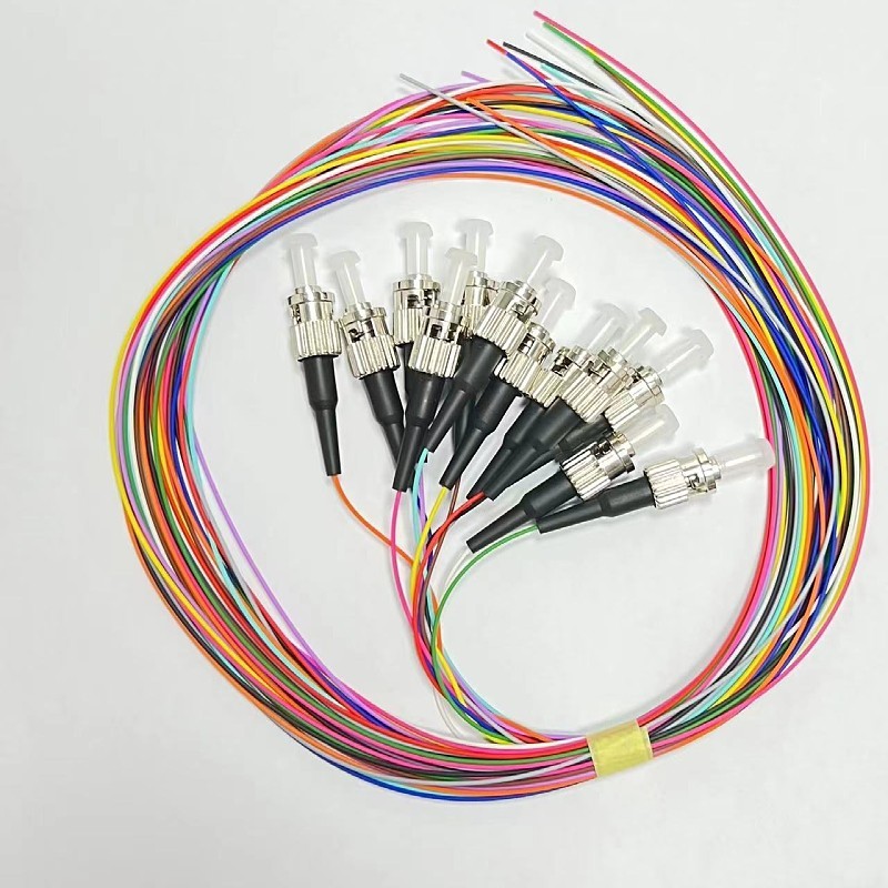 1M 12F SC LC FC ST UPC SingleMode Bunch Fiber Optic Pigtail for FTTH Data Center