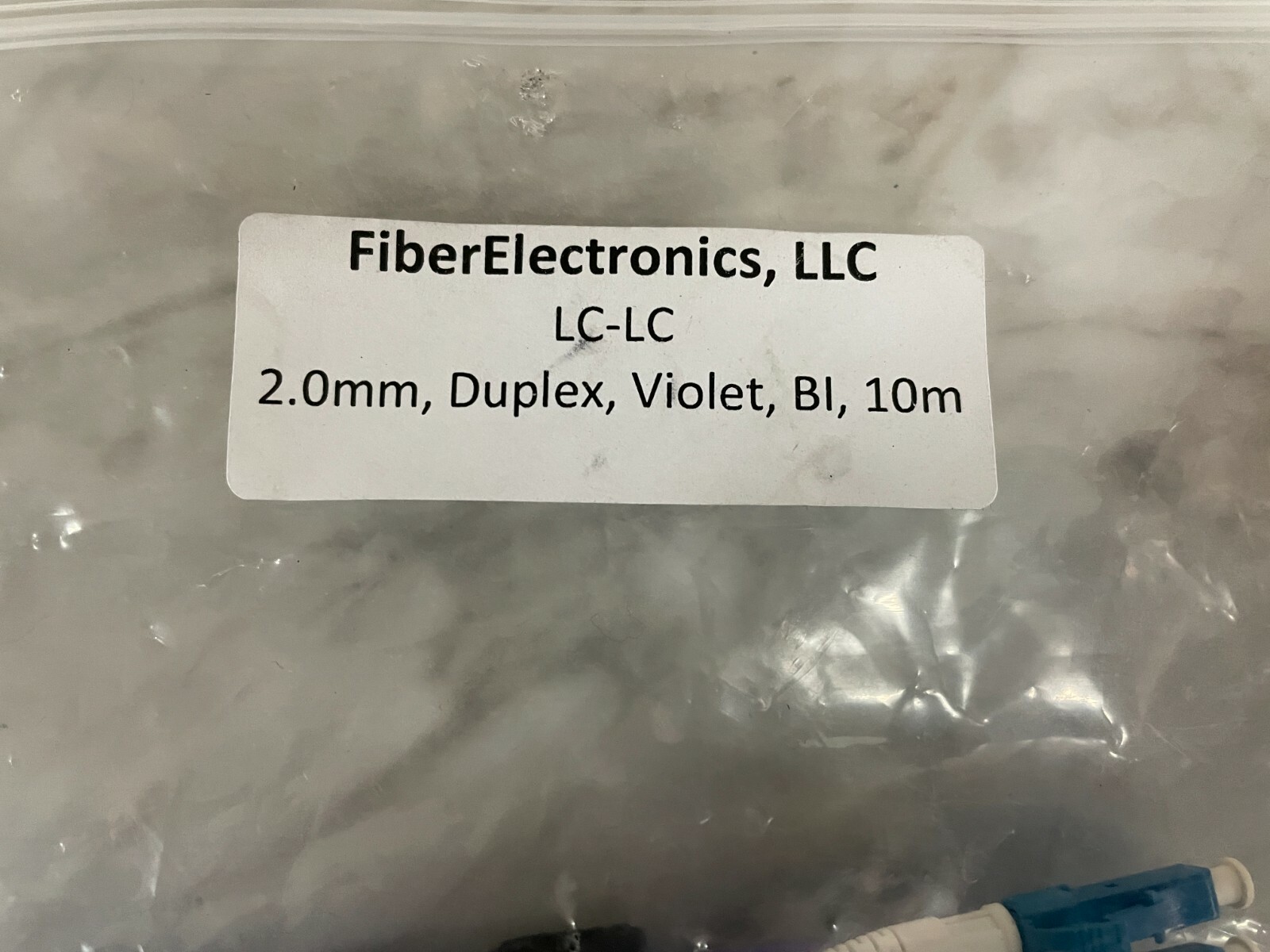 FiberElectronics LLC SM Duplex B/I 2.0mm LC/UPC – LC/UPC 10M Fiber Optic Cable