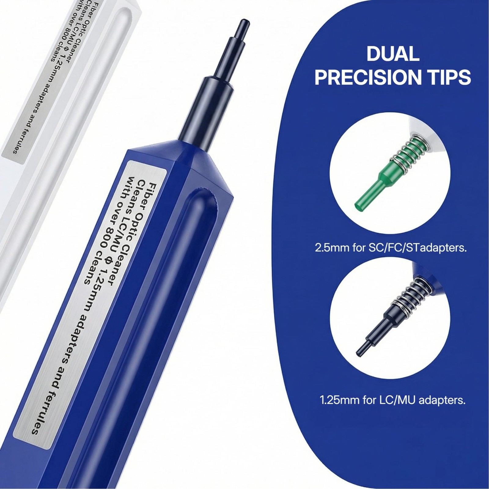 IRAFYXON Fiber Optic One-Click Cleaner Pen, Push-Type Connector End Face Clea…