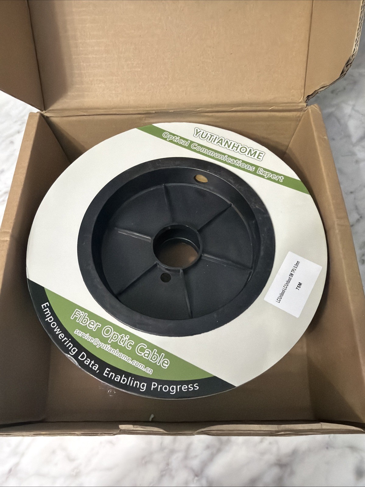 Yutianhome Fiber Optic Cable LC Uniboot OM3 TPU 5.0mm 75M, 246 FEET