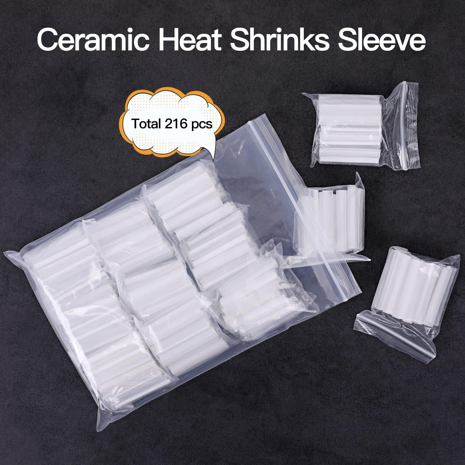 216Pcs Fiber Optic Fusion Sleeves 40mm – Clear
