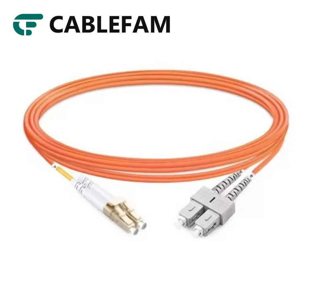 [2pcs] Duplex OM2 Multimode SC UPC to LC UPC LSZH 2.0mm Fiber Optic Cable