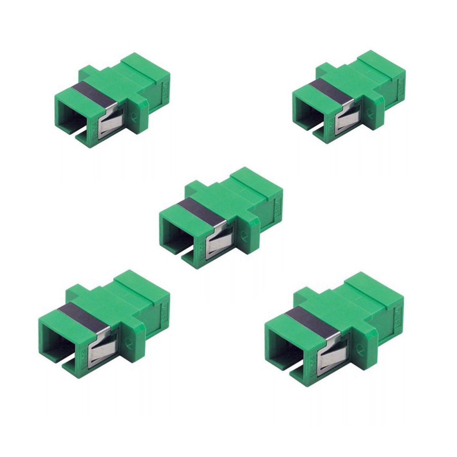 Simplex Fiber Optic APC SC Coupler Qty 5